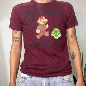 super mario bros nintendo mario kickin it tshirt
